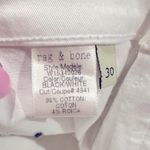 Rag and Bone DRE BLACK STRIPE OFF-WHITE STRETCH DENIM JEANS 30 Photo 6