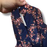 Old Navy Navy Blue Floral Blossom Mini Dress – Large Photo 5