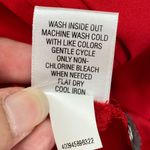 Dana Buchman Red Pleated Front Blouse Elegant Short Sleeve Top Size S Photo 7