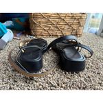Madewell  Sabina Flatform Sandals, black leather, women’s size 6.5 Photo 4