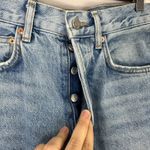 Mango MNG Denim Straight Jeans Sz 4 Light Wash Distressed 90s Y2K Grunge Indie Sleaze Photo 7