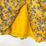 CeCe Yellow Flowy Floral Print Babydoll Dress Photo 8