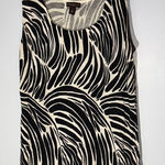 Dana Buchman  Black‎ and Cream Swirl Tank Top Zebra Photo 0