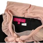 Nine & Co. Women Size 10 Bodycon Dress Black Pink Ribbon Bow 7-360 Photo 4