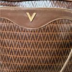 Mario Valentino Adjustable Crossbody Bag PVC x Leather Authentic USED Brown Photo 1