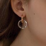 Transparent hoop gold hoop earrings hoops earrings special design dangle hoops earrings Photo 0