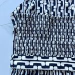 Anthropologie Monteau dress size Medium black cream slit belt Photo 6