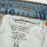 American Eagle  Womens Size 2 Short Stretch Light Wash Jeans Raw Hem Skinny Photo 9