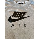 Nike  Air Shirt Women's Plus Short Sleeve Small Lounge Crop Swoosh Gray Photo 3