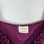 Peach Love Leopard Velvet Burnout Sweetheart Neckline Puff Sleeve Bodysuit Small Photo 2