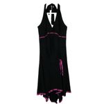 Taboo Vintage 90s  Black Babydoll Asymmetrical Halter Dress Photo 3