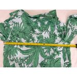 AQUA  Tropical Print Button Down Shirt - Green Palm Leaf Blouse - Size S‎ Photo 6