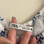 ZARA ✨ Bloggers Favorite Printed & Embroidered blue white maxi Sz Medium dress✨ Photo 10