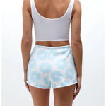PacSun Womens Flower Power Blue White Floral Cotton Drawstring Shorts Size XS Photo 1