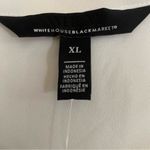 White House | Black Market Long sleeve pocket soft shirt Chiffon button down ecru minimalist office Photo 9