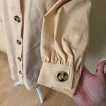 Tuckernuck  Tan Stone Blake Long Sleeve Button Down Minimalist Mini Dress Size Sm Photo 5