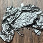 Dynamite Callie Metallic Wrap Blouse Photo 3