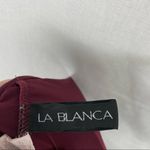 La Blanca  Swim Petal Pusher Maroon Scalloped Strappy One Piece Photo 3