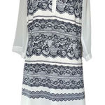 Under Skies  white & navy dress medium‎ Photo 0
