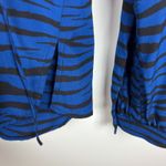ALC Frank NWT‎ ALC Womens Kirk Silk Top in Blue/Black Zebra Sz 4 Office Career Lightweight Photo 3