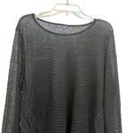 Eileen Fisher Black Hemp Sheer Knit High Low Pullover Sweater Top Size M Photo 5