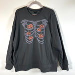 Torrid Skeleton Pumpkin Rib Cage Graphic Sweatshirt Pullover Women Size 0 Photo 0