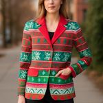 NWT Christmas Blazer Rain dear Coat Adult M/ L Red Size undefined Photo 0