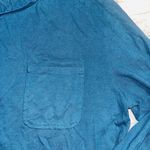 Highland Originals | Long Sleeve Shirt Pocket Crew Neck | Teal | Women | XL Blue Photo 1