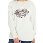 Wildfox Oatmeal Leopard Lips Soft Sweatshirt Kiss XL Oversized Photo 7