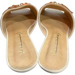 Anthropologie Vicenza Tasseled Slides Leather Sandals Shoes 37 / 8 Orange Photo 3