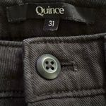 Quince Size 31 Wide Leg Crops Cropped Pants Stretch Black High Waisted Rise Photo 2