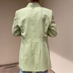 Worthington Cute green and white patterned trench coat style jacket Photo 3