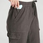 Athleta Farallon Cargo Crop Athleisure Knit Pants Cypess Green Women's Size 10 Photo 9