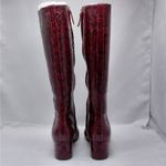 Kate Spade Womens Knee High Combat Boots Size 9.5 Snake Print Moto Gothic Photo 7