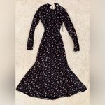 House Of CB NWOT  Octavia Backless Dainty Floral Print Midi Dress Black Size XS Photo 3