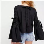 Free People  black bell sleeve top Photo 2