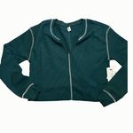 BP XXS Oversized Waffle Knit V neck Layering Casual Tee in Green Moss Photo 0