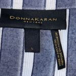 Donna Karan  Navy and White Striped Blouse Photo 6