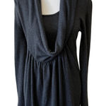 Kerisma Gray Cashmere Blend Cowl Neck Long Sleeve Knit Dress M Luxury Empire Photo 0