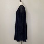 CAbi  Harlequin Purple Shirtdress Black Diamond Print Sheer Sheath Dress Photo 6