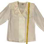 Vintage Nicola Lace Collar Blouse Made in Korea Size 4 Romantic Elegant White Photo 6