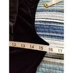 AQUA  Black Velvet One Shoulder Ruffle & Peplum Blouse Top Womens Size Small Photo 7