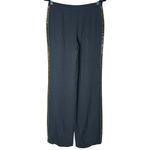 SemSem Black Dress Pants with Gold Beaded Side Seam Detail Size 2 Photo 4