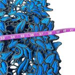 Julia Jordan Blue Sheath Midi Dress Sleeveless Crew Neck Crochet Overlay Size 4 Photo 3