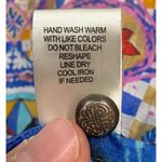 PEARLS By Aratta Los Angeles Women's Boho Floral Print V Neck Tunic Dress XL Blue Photo 4