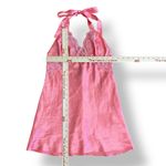 Frederick's of Hollywood Y2K Frederick’s of Hollywood Lace Halter Chemise Pink Slip Dress Lingerie M Photo 2