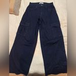 ZARA Dark Wash Wide Leg Cargo Jeans Photo 1
