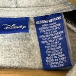 Disney  Hoodie Womens M Gray Black Mickey Mouse Snowflake Embroidered Retro 90s Photo 3