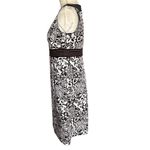 Ann Taylor  LOFT Women's Floral Sheath Dress Brown White Size 6 Sleeveless Photo 2