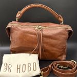 HOBO International Copula Woodlands Brown Leather Whipstitched Satchel Crossbody Photo 0